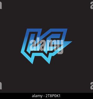 LC initial inspiration logo design esport and gaming clan ideas Stock Vector