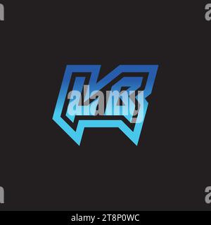 LB initial inspiration logo design esport and gaming clan ideas Stock Vector