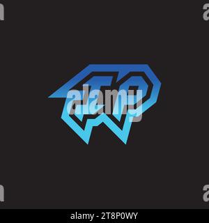 IP initial inspiration logo design esport and gaming clan ideas Stock Vector