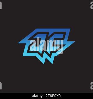 JC initial inspiration logo design esport and gaming clan ideas Stock Vector