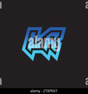 LR initial inspiration logo design esport and gaming clan ideas Stock Vector
