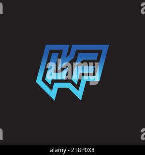 LF initial inspiration logo design esport and gaming clan ideas Stock Vector