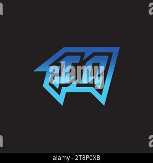 IQ initial inspiration logo design esport and gaming clan ideas Stock Vector