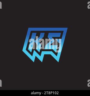 KE initial inspiration logo design esport and gaming clan ideas Stock Vector