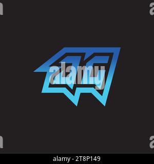JG initial inspiration logo design esport and gaming clan ideas Stock Vector