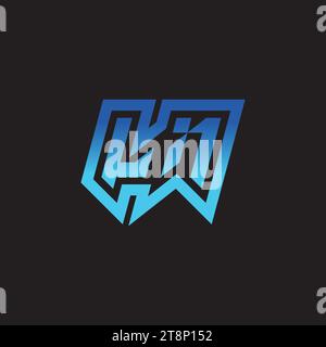 LN initial inspiration logo design esport and gaming clan ideas Stock Vector