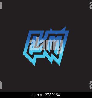 LM initial inspiration logo design esport and gaming clan ideas Stock Vector