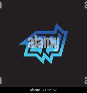 JY initial inspiration logo design esport and gaming clan ideas Stock Vector