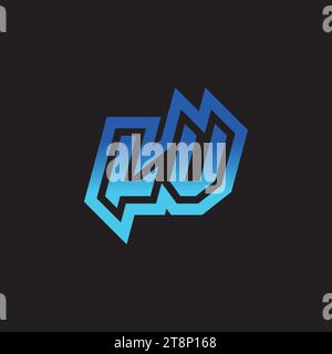 LV initial inspiration logo design esport and gaming clan ideas Stock Vector
