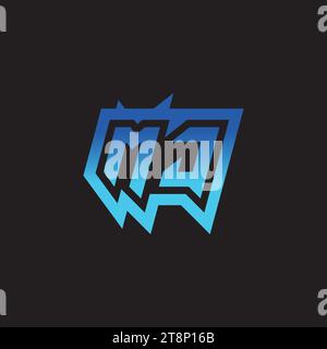 MJ initial inspiration logo design esport and gaming clan ideas Stock Vector