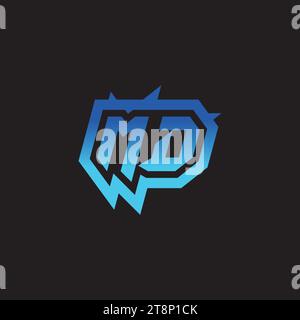 MD initial inspiration logo design esport and gaming clan ideas Stock Vector