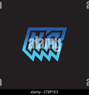 KR initial inspiration logo design esport and gaming clan ideas Stock Vector