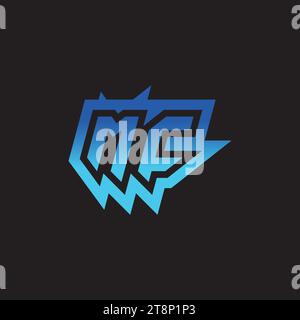 MC initial inspiration logo design esport and gaming clan ideas Stock Vector