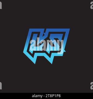 LS initial inspiration logo design esport and gaming clan ideas Stock Vector