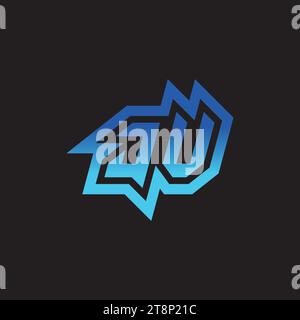 JV initial inspiration logo design esport and gaming clan ideas Stock Vector