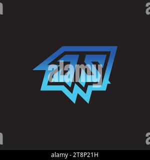 JS initial inspiration logo design esport and gaming clan ideas Stock Vector