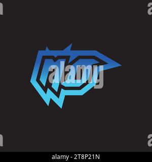 MO initial inspiration logo design esport and gaming clan ideas Stock Vector