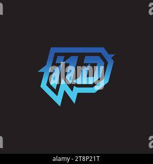 ND initial inspiration logo design esport and gaming clan ideas Stock Vector