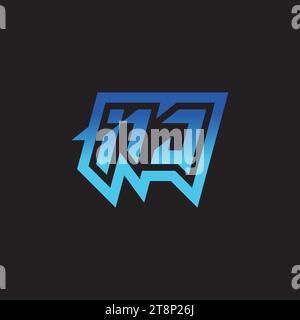 NJ initial inspiration logo design esport and gaming clan ideas Stock Vector