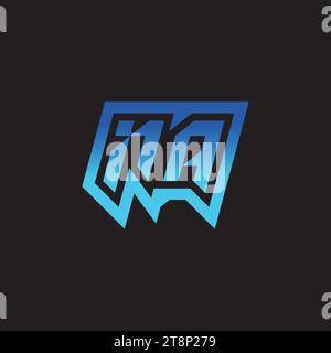 NA initial inspiration logo design esport and gaming clan ideas Stock Vector