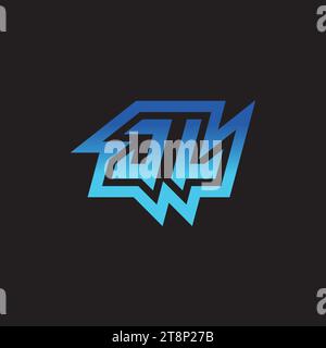 JL initial inspiration logo design esport and gaming clan ideas Stock Vector