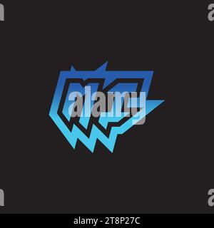 MI initial inspiration logo design esport and gaming clan ideas Stock Vector