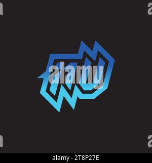 NV initial inspiration logo design esport and gaming clan ideas Stock Vector