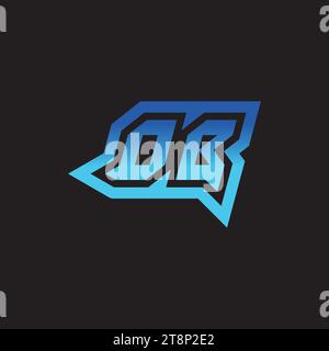 OB initial inspiration logo design esport and gaming clan ideas Stock Vector