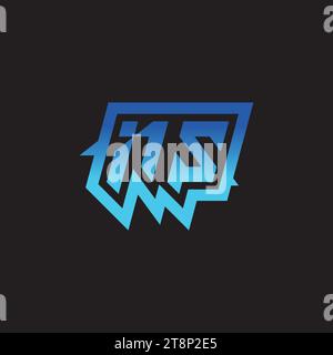 NS initial inspiration logo design esport and gaming clan ideas Stock Vector