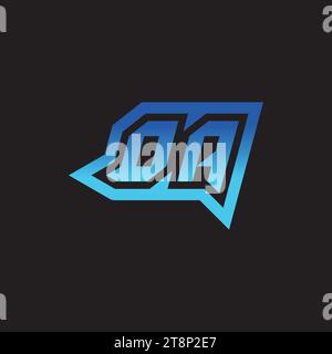 OA initial inspiration logo design esport and gaming clan ideas Stock Vector