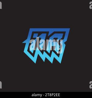 NR initial inspiration logo design esport and gaming clan ideas Stock Vector