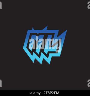 ML initial inspiration logo design esport and gaming clan ideas Stock Vector