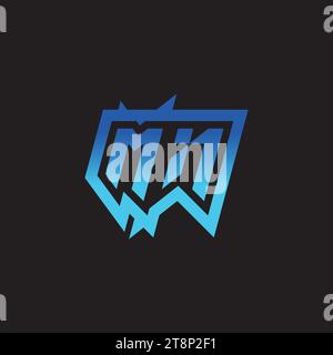 MN initial inspiration logo design esport and gaming clan ideas Stock Vector