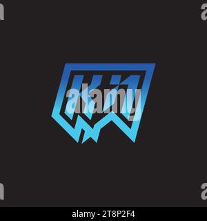 KN initial inspiration logo design esport and gaming clan ideas Stock Vector