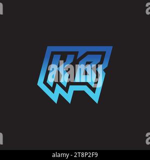 KB initial inspiration logo design esport and gaming clan ideas Stock Vector