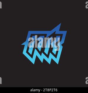 NK initial inspiration logo design esport and gaming clan ideas Stock Vector