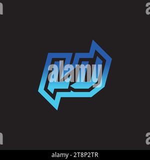 LU initial inspiration logo design esport and gaming clan ideas Stock Vector
