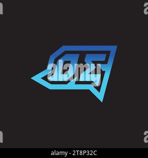 OE initial inspiration logo design esport and gaming clan ideas Stock Vector