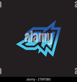 OW initial inspiration logo design esport and gaming clan ideas Stock Vector