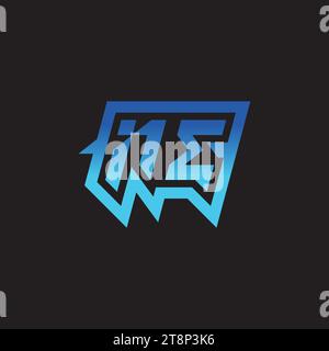 NE initial inspiration logo design esport and gaming clan ideas Stock Vector
