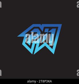 PN initial inspiration logo design esport and gaming clan ideas Stock Vector
