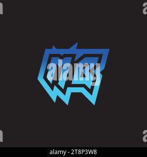 MB initial inspiration logo design esport and gaming clan ideas Stock Vector