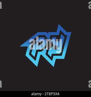 PY initial inspiration logo design esport and gaming clan ideas Stock Vector