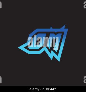 OM initial inspiration logo design esport and gaming clan ideas Stock Vector