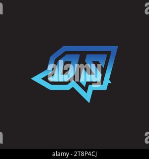 OS initial inspiration logo design esport and gaming clan ideas Stock Vector