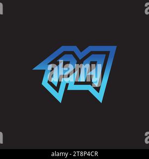 PA initial inspiration logo design esport and gaming clan ideas Stock Vector