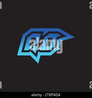 QO initial inspiration logo design esport and gaming clan ideas Stock Vector