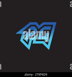 PG initial inspiration logo design esport and gaming clan ideas Stock Vector