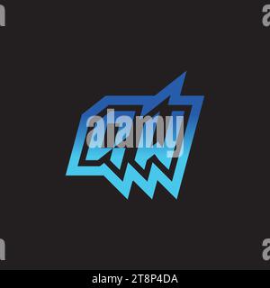 QW initial inspiration logo design esport and gaming clan ideas Stock Vector