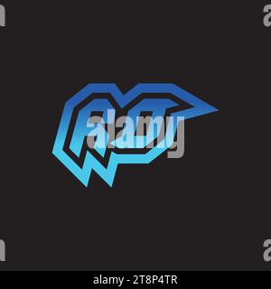 RO initial inspiration logo design esport and gaming clan ideas Stock Vector